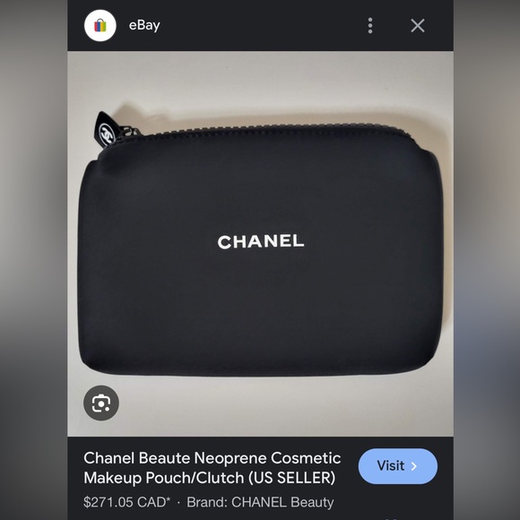 CHANEL Other - BNIB Chanel neoprene makeup bag.